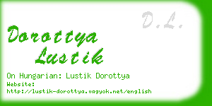 dorottya lustik business card